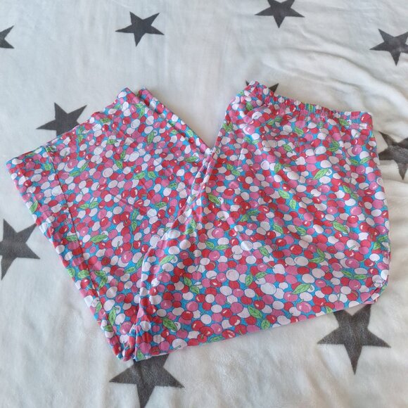 Tommy Hilfiger Cherries Fruit Lounge Pajama Capri Womens XL Elastic Waist Cotton - Picture 1 of 12